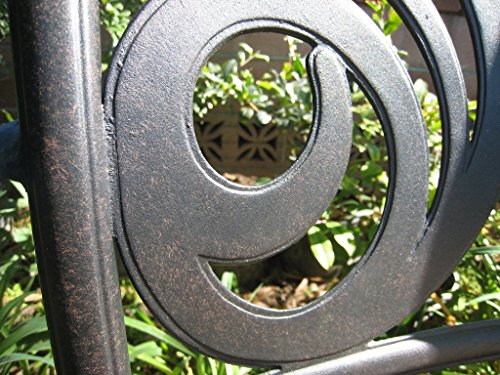 GrandPatioFurniture.com 4 Outdoor 24" Counter High Cast Aluminum Swivel Bar Stool Brown