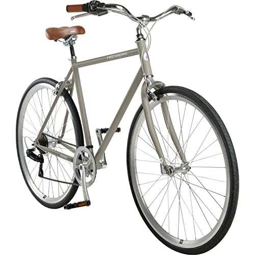 Retrospec Kinney 7-Speed City Bike High-Tensile Steel Commuter Bicycle - Tungsten