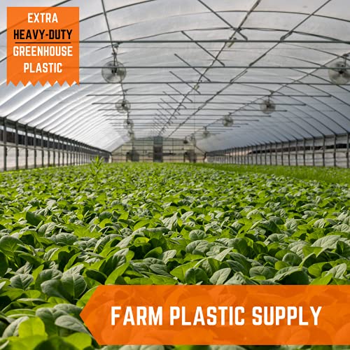 Farm Plastic Supply Clear Greenhouse Plastic Sheeting 8 mil 50' x 70' White