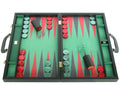 Zaza & Sacci Leather/Microfiber Backgammon Set 23" Large Attache Case Black