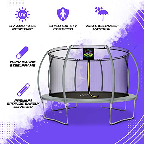 Moxie Girlz Machrus Recreational Trampoline with Enclosure Net Grey