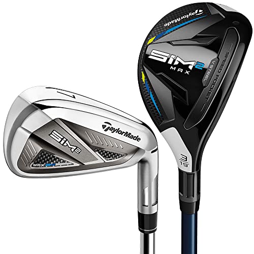 TaylorMade SIM 2 Max Combo Mens Right Hand Steel Stiff 5-PW, Rescue 3 and 4 Steel