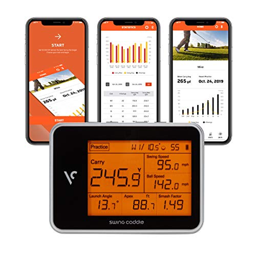 Voice Caddie Golf Swing Caddie SC300 Portable Launch Monitor Black