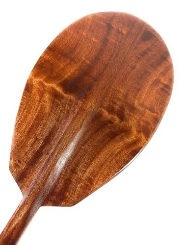 Tikimaster Curly Koa Outrigger Canoe Paddle 60 in Traditional Design