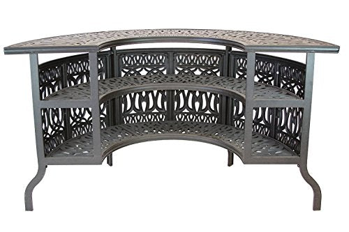BOTARO Grand Tuscany Outdoor Patio 5pc Party Bar Set Dark Bronze