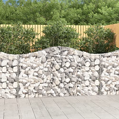 Arched Gabion Baskets 4 pcs Galvanized Iron White Black Other