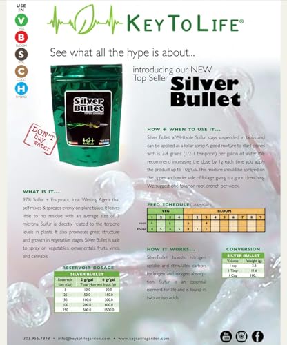 Key to Life Silver Bullet Organic Fertilizer - All Purpose Plant Food for Vegetables and Flowers - 10 lb