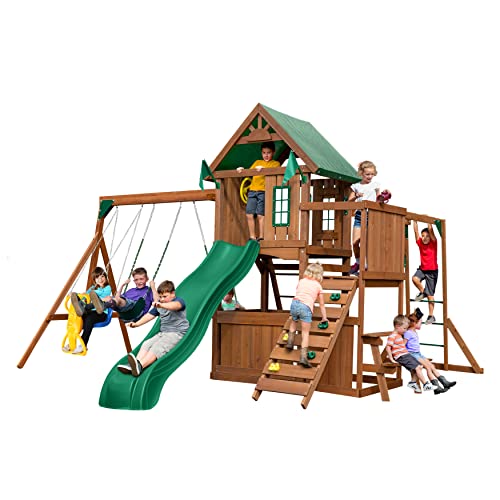 Swing-N-Slide Knightsbridge Plus Swing Set Wood Green