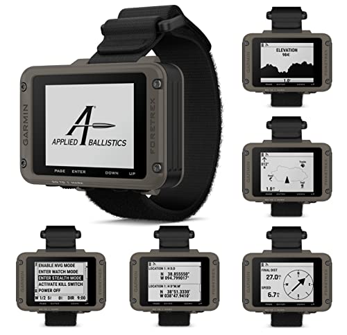 Wearable4U Garmin Foretrex 901 Wrist-Mounted GPS Navigator Bundle with Strap, Ballistic Edition
