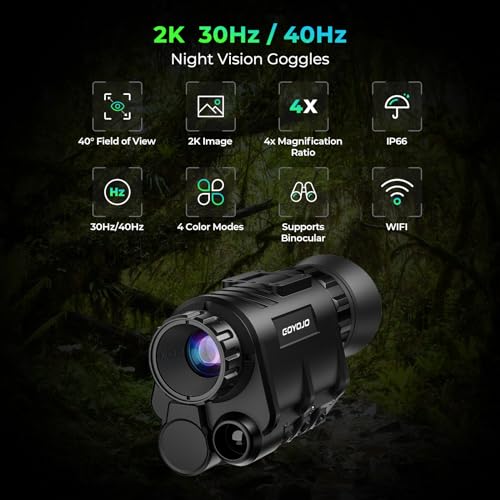GOYOJO NVG 2K Night Vision Goggles Helmet Mounted Black