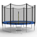 YSSOA 14FT Trampoline with Safety Enclosure and Wind Stakes Blue