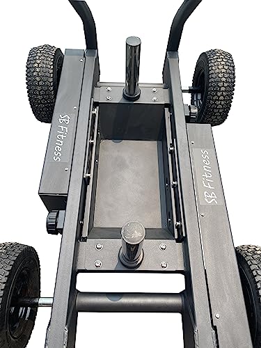 SB Fitness Equipment SuperSled with 8 Levels of Resistance and 50 lbs. Weight Plates