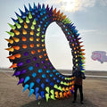 Yingfeida Giant 6m Soft Inflatable Ring Kite with Spikes Black