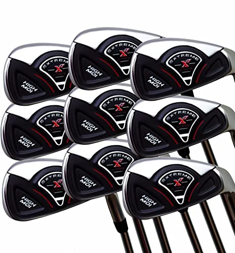 Extreme X7 Senior Men's Iron Set 9-Piece Right Handed Senior Flex +1" Over Tall with Arthritic Grip