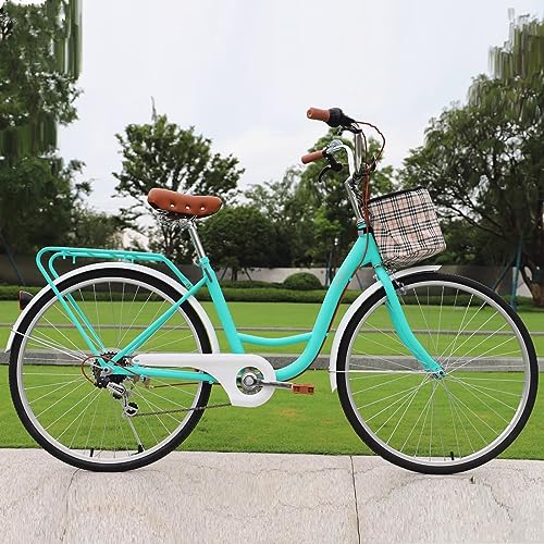 Generic Women's 26 Inch Hybrid Bike Retro-Styled Cruiser 7-Speed Drivetrain YUTONG-26-BU