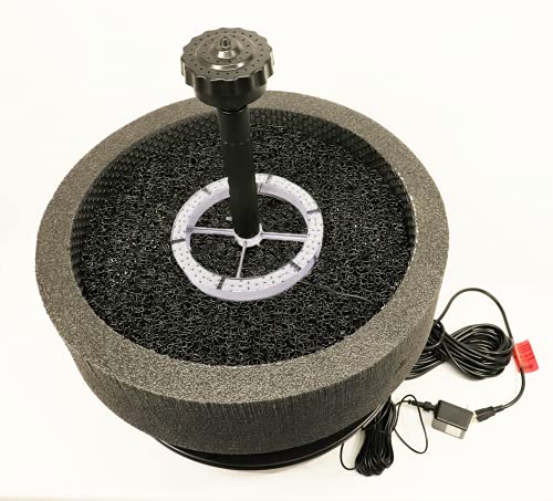 Custom Pro 5200 Floating Pond Fountain Aerator with 5200 GPH Pump and LED Lights Red