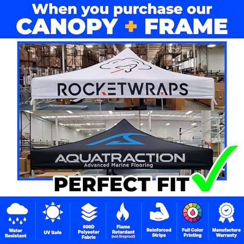 Dot4Dot Custom Canopy with Logo for 10x10 Pop Up Tent Heavy Duty