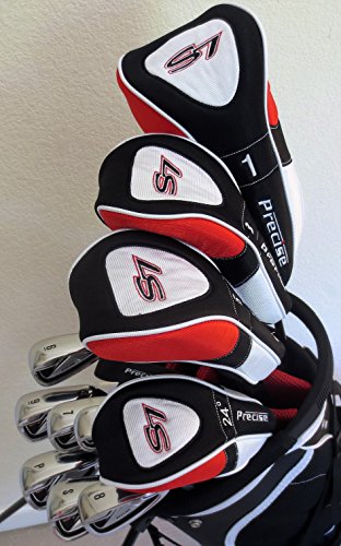 Premier Performance Golf Men's Complete Golf Set Custom Fit for Tall Men 6'0"-6'6" Right Hand Regular Flex Black