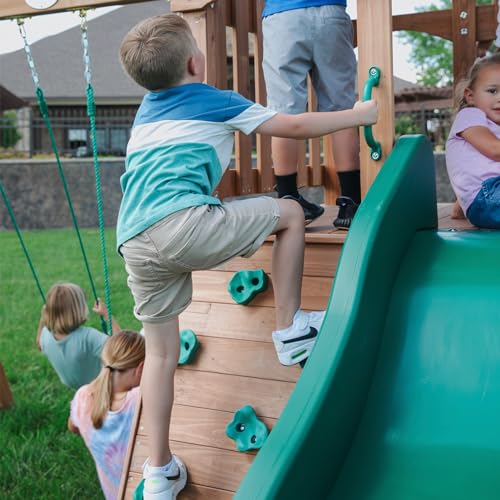 Backyard Discovery Lightning Ridge Cedar Swing Set Light Brown