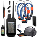 Garmin Alpha 300 Handheld Tracking and Training System Bundle with 3X Dog Collars, Field Bag, Charger - Black