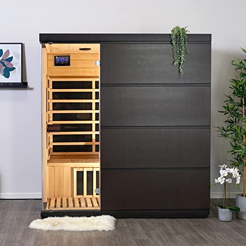 Blue Wave Sirona 3-Person Hemlock Infrared Sauna Espresso
