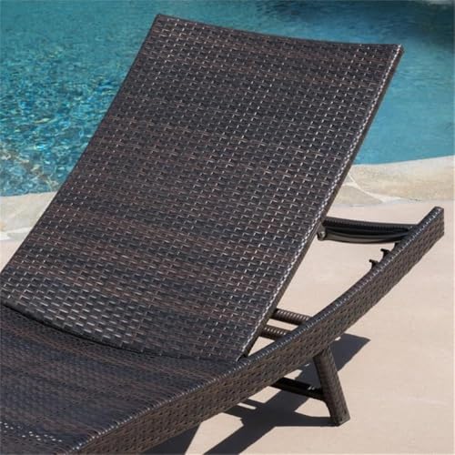 Noble House Kauai 6 Piece Outdoor Wicker Chaise Lounge Set Brown