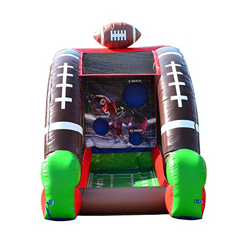 JumpOrange Inflatable Football Target Game with Blower and Foam Football
