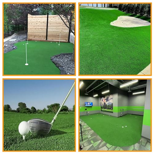 Ottomanson Artificial Turf Golf Hitting Mat Green