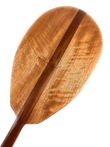 Tikimaster Blonde Curly Koa Outrigger Paddle 60 Inch Steersman