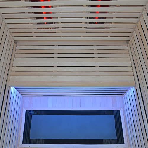 Kang Share Wooden Infrared Sauna Room Canadian Hemlock Low EMF 2-3 Person 1832W