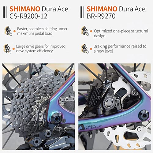 SAVADECK Carbon Road Bike with Shimano Ultegra Di2 9270 Electric Groupset Black Purple