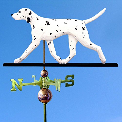Dalmatian Hand Carved & Painted Weathervane Black 32 Inch
