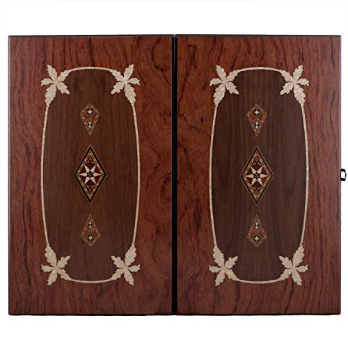 Helena Wood Art Asia Backgammon Set with Number Counter Rosewood
