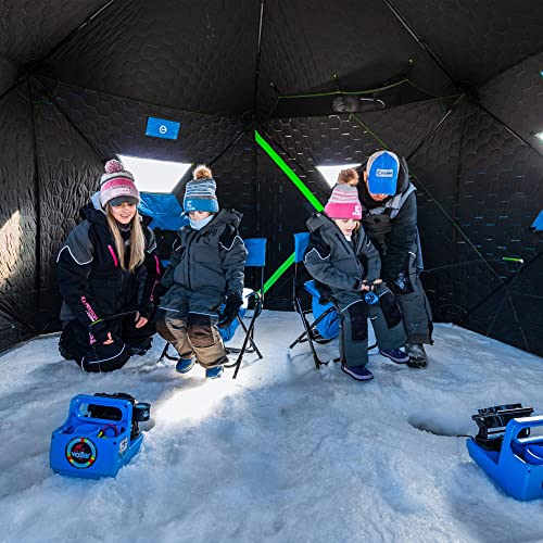 CLAM 14470 X-600 Portable 7 Person Ice Fishing Hub Shelter Tent Multi