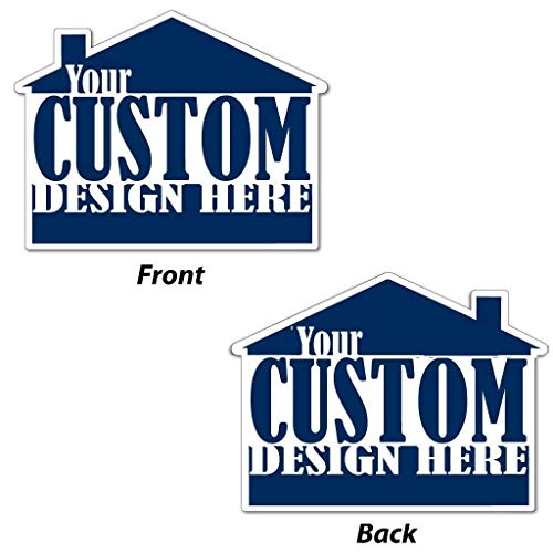 VictoryStore Custom Realtor House Shaped Yard Signs Set of 2 - 16.5x21 inches, Printed 2 Sided Full Color