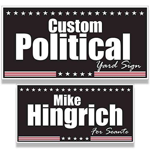 VictoryStore Custom Political Yard Sign 12x24 2-Sided Print with 2 Stakes Political_7