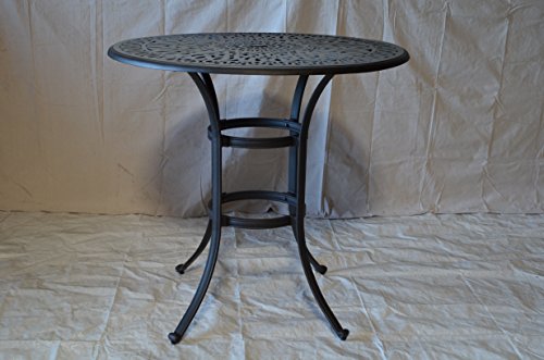 Patio Land Palm Tree 5pc Outdoor Bar Set 48" Dark Bronze