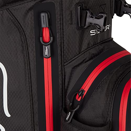Titleist Players 4 StaDry Golf Bag Black/Black/Red