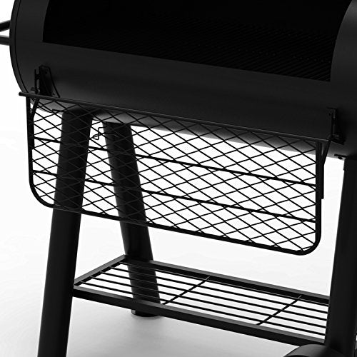 Dyna-Glo Signature Series DGSS962CBO-D Barrel Charcoal Grill with Side Firebox Black Powder Coat