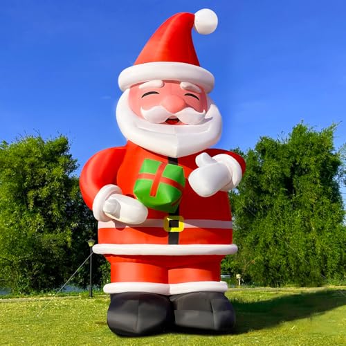 WARSUN 27Ft Giant Inflatable Santa Claus Outdoor Christmas Decoration Red