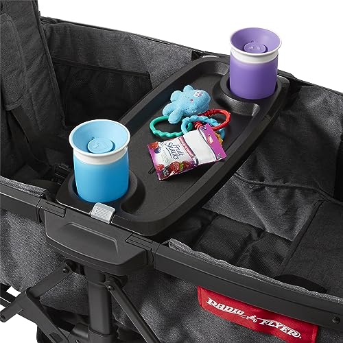 Radio Flyer Voya 2-Seater Stroller Wagon Gray