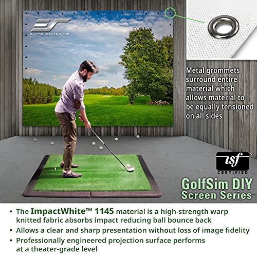 Elite Screens GolfSim DIY 10'x8' Impact Screen ImpactWhite 1145