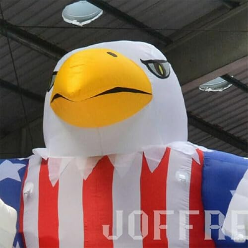 MAFLEN 20ft Giant Inflatable Eagle USA Cartoon Advertising Outdoor with Air Blower as Picture Show