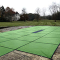 WaterWarden Safety Pool Cover 20'x40' Rectangle Solid Green With Drain Panel