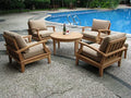 WholesaleTeak Somer 5 Pc Lounge Chair Set with Cushions in Canvas Antique Beige