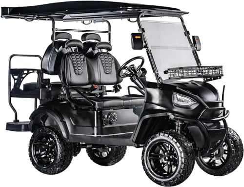 StandbyMe Electric Golf Cart 5000-Watt Motor 4-Seat 48V Battery Golf Utility Buggy Black