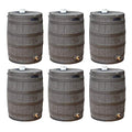 Good Ideas Rain Wizard 50 Gallon Plastic Rain Barrel Water Collector with Brass Spigot Brown