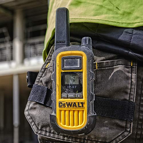 DEWALT DXFRS800 2 Watt Heavy Duty Waterproof Walkie Talkies with Gang Charger (6 Pack)