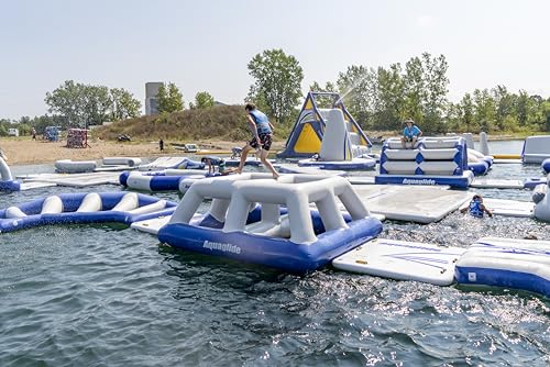 AQUAGLIDE Sierra 10 Floating Dock Island for Lake, Boat, Pool, Beach - Blue