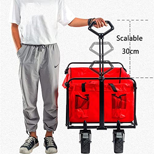 5sssallefaa Foldable Beach Cart Heavy Duty Utility Wagon 100kg Capacity